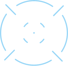Blue abstract circular target design